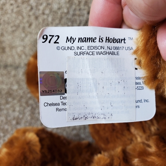 Vintage GUND Hobart Brown Bear Plush. 1986 . 16" - Picture 6 of 8